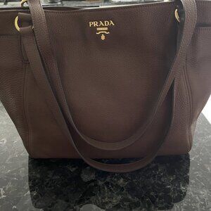 Prada leather tote handbag
